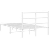  Metalni okvir za krevet s uzglavljem bijeli 120x200 cm | shoptok.hr