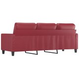  Trosjed crvena boja vina 180 cm od umjetne kože | shoptok.hr