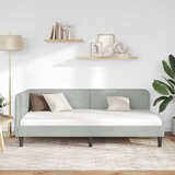  Kutni okvir kreveta Svijetlo siva 90 x 190 cm Baršun | shoptok.hr