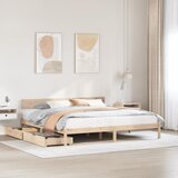 vidaXL Posteljni okvir brez vzmetnice 180x200 cm trdna borovina Cene