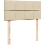 vidaXL Box spring postelja z vzmetnico krem 100x200 cm blago, (21307909) | Shoptok.si
