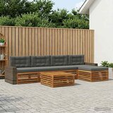  Set vanjskih sofa 6 pcs Prirodna i antracit 79 x 79 x 37 cm | shoptok.hr