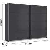 Modern Living Omara Z Drsnimi Vrati Feldkirch, Antracit Slike