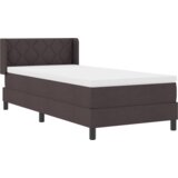  Krevet s opruga kutije Tamno smeđa 100 x 200 cm Tkanina i Pjena | shoptok.hr