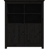  Komoda crna 83 x 41,5 x 100 cm od masivne borovine | shoptok.hr