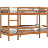 Krevet na kat voštano smeđi 75 x 190 cm od masivne borovine | shoptok.hr