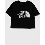 The North Face Otroška kratka majica CROP EASY TEE črna barva