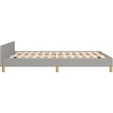  Okvir za krevet s uzglavljem svjetlosivi 140x190 cm od tkanine | shoptok.hr