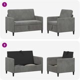  Set sofe s pohranom 2 kom. Tamnosiva Poliester | shoptok.hr