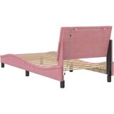  Posteljni okvir z LED lučkami roza 80x200 cm žamet | Shoptok.si