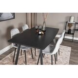 Venture Home Inca rastezljivi pravokutni blagovaonski stol 160 &amp;times; 85 cm, crni Slike