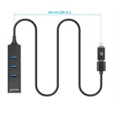 Manhattan Docking stanica, 3xUSB 3.0, Tipe-C/A adapter, Crna | Eponuda.ba