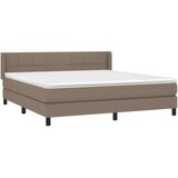  Box spring postelja z vzmetnico taupe 180x200 cm blago, (20893110) | Shoptok.si