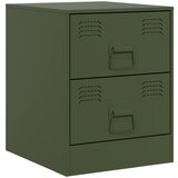 Furnova Nočna omarica zelena 34,5x39x44 cm jeklo, (21927427) | Shoptok.si