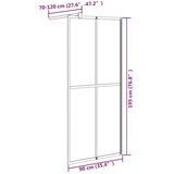 Pregrada za tuš 90x195 cm temno kaljeno steklo | Shoptok.si