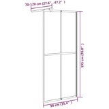 Pregrada za tuš 90 x 195 cm od tamnog kaljenog stakla | shoptok.hr