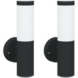 vidaXL Zunanja stenska luč 2 pcs Črna 15 x 7,5 x 33 cm, (5000272751) | Shoptok.si