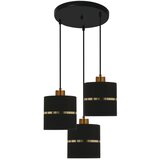 Candellux Lighting Črna viseča svetilka s tekstilnim senčnikom ø 15 cm Assam – | Shoptok.si