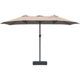  Vrtni suncobran Sivo-smeđa 385 x 209 x 244 cm Poliester | Eponuda.com