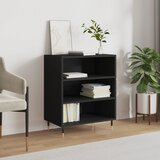 vidaXL Komoda črna 57x35x70 cm inženirski les Cene