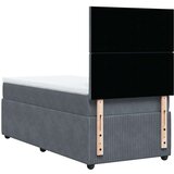 vidaXL Box spring krevet s madracem tamnosivi 90x200 cm baršunasti | shoptok.hr
