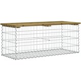  Vrtna klupa s gabionskim dizajnom 103 x 44 x 42 cm od borovine | shoptok.hr