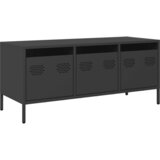 Maison Chic TV omarica - TV enota - Televizijska omarica črna 101,5x39x43,5 cm hladno valjano jeklo, (21698804) Cene