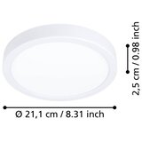 Eglo 901307-LED stropno svetlo fueva LED/11,5W/230V 2700/4000/6500K prečnik 21,1cm bela | Eponuda.com