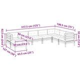  8-dijelni set vrtnih sofa s jastucima masivno drvo duglazije | shoptok.hr