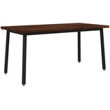 Kvadratni blagovaonski stol 160 x 80 x 75 cm Tamno smeđa - tamno smeđa i crna 160 x 80 x 75 cm Četvrtasto | shoptok.hr
