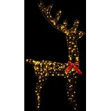  3D Božićni irvas LOVIISA 300 LED lampica Topla bijela - Smeđa konop 70 x 26 x 128 cm | shoptok.hr