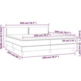  S oprugama i madracem tamnosivi 200 x 200 cm od tkanine | shoptok.hr
