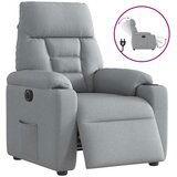 vidaXL Električni naslanjač svetlo sivo blago | Shoptok.si
