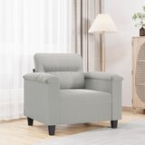 vidaXL Fotelja svjetlosiva 60 cm od mikrovlakana | shoptok.hr