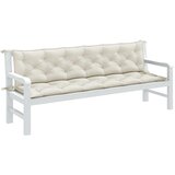 vidaXL Blazina za vrtno klop 2 kosa melanž krem 200x50x7 cm blago Cene