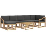 vidaXL Zunanja garnitura za sedenje 8 pcs Bela in antracit Poliester, (5000281170) | Shoptok.si