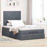 vidaXL Okvir kreveta s madracima tamnosivi 120x200 cm baršunasti | shoptok.hr