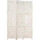  Sobna pregrada s 3 panela bijela 120x165 cm masivno drvo manga | shoptok.hr