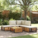 Maison Chic Seti vrtnega pohištva - Vrtna garnitura - Vrtni pohištvo set 6-delna z blazinami trden akacijev les, (21806108) | Shoptok.si