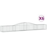  Lučne gabionske košare 6 kom 400x50x40/60 cm pocinčano željezo | shoptok.hr