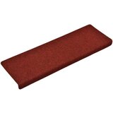  Otirači za stepenice 15 kom prošiveni 65x21x4 cm crveni | shoptok.hr