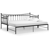 Maison Chic Izvlečni Posteljni okvir - Enojna postelja - Postelja za odrasle črn iz kovine 90x200 cm-J15, (21768811) | Shoptok.si