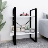 Ormarić za knjige 2 razine bijeli 60x30x70 cm konstruirano drvo | shoptok.hr