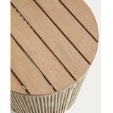 Kave Home Okrogla vrtna mizica z mizno ploščo iz akacije ø 40 cm Dandara – | Shoptok.si