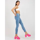 Fashion Hunters Women's blue denim skinny jeans