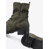 Shelvt Lace-up workers dark green with a shading effect on the toe | Shoptok.si