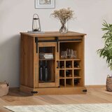 vidaXL Bivak HALDEN z drsnimi vrati 80x40x80 cm Masivni les | Shoptok.si