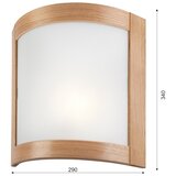  Zidno svetlo ELODIE 1xE27/60W/230V hrast | Eponuda.com