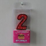  Svećica BROJ 2 visina9cm | ePonuda.com