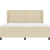 Box Spring postelja z vzmetnico - Krem - 200x200 cm Tkanina, (22081107) | Shoptok.si